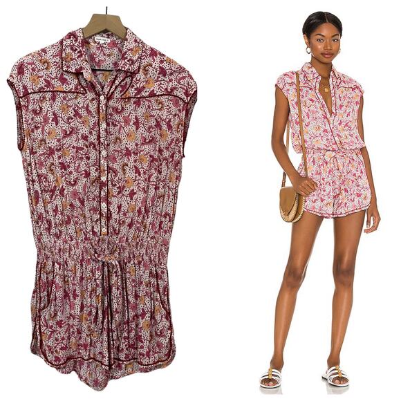 Poupette St. Barth Margo Romper - Pink Clary - Large - Picture 1 of 16